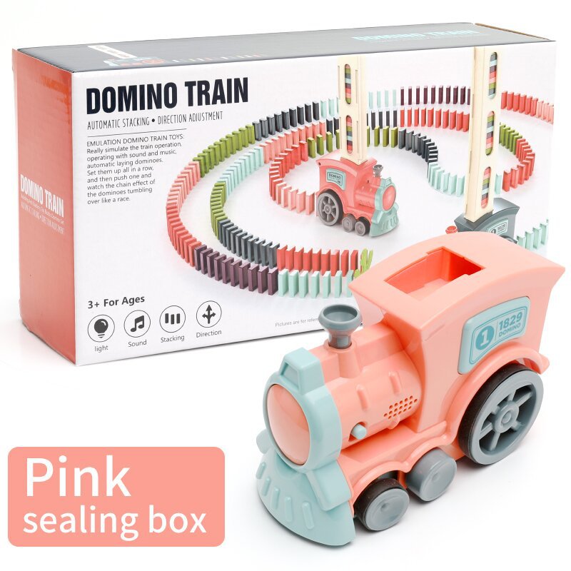 Domino Train Toys Baby Toys Car Puzzle Automatic Release Licensing Electric Building Blocks Train Toy - OwnzoKart