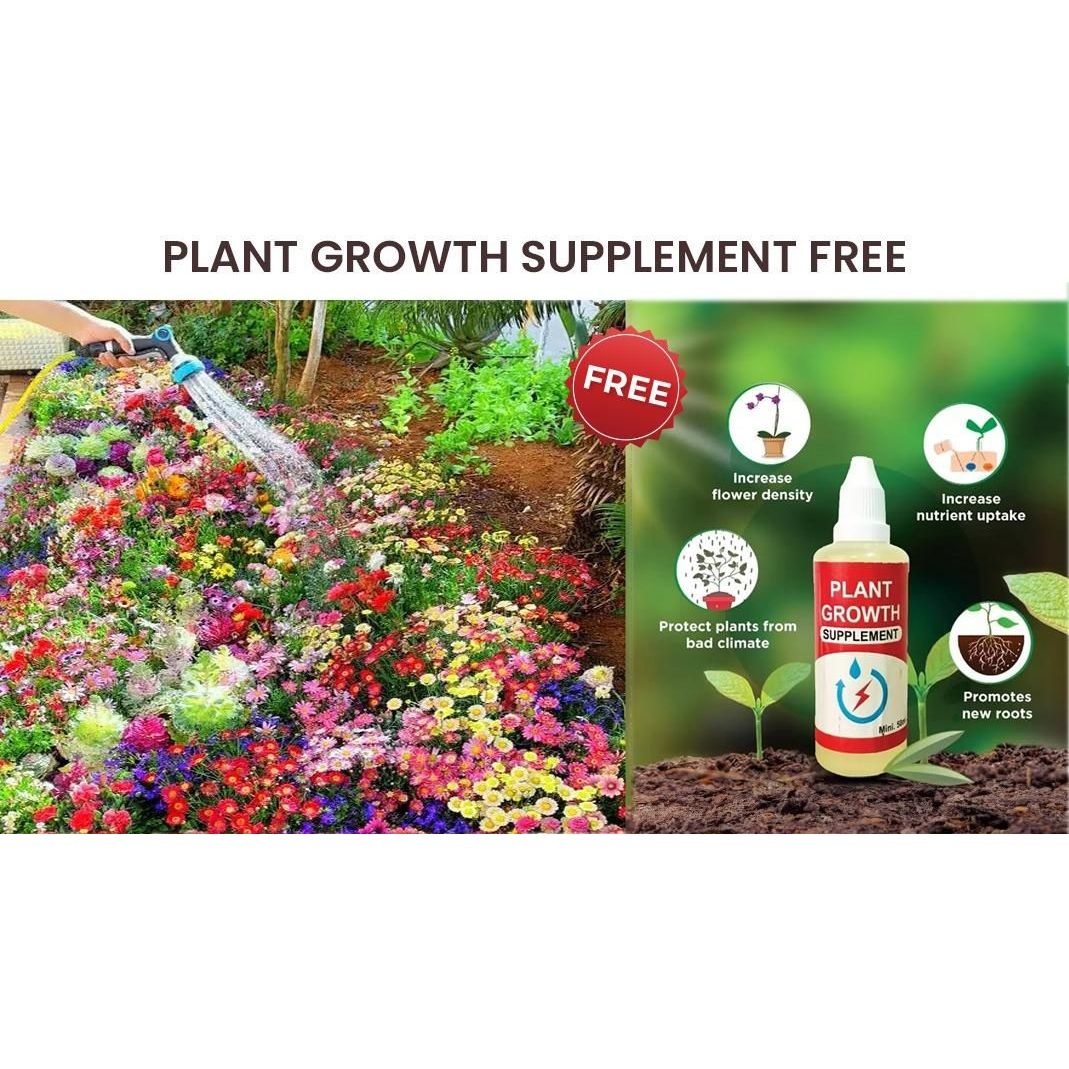 Buy 100 Flower Seed Varieties & Get Free Plant Growth Supplement - OwnzoKart