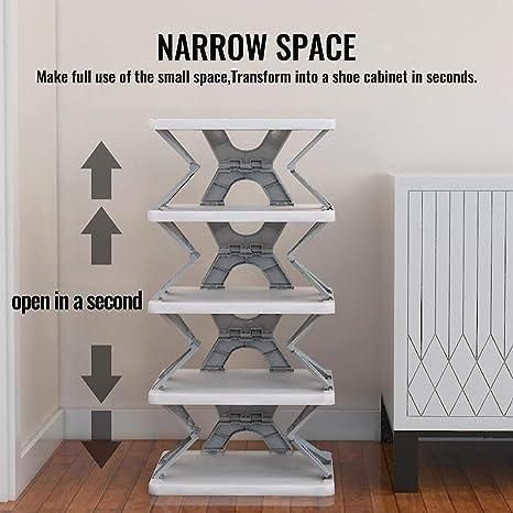 Smart Foldable 5-Layer Shoe Rack - Space-Saving Tier Organizer for Footwear - OwnzoKart