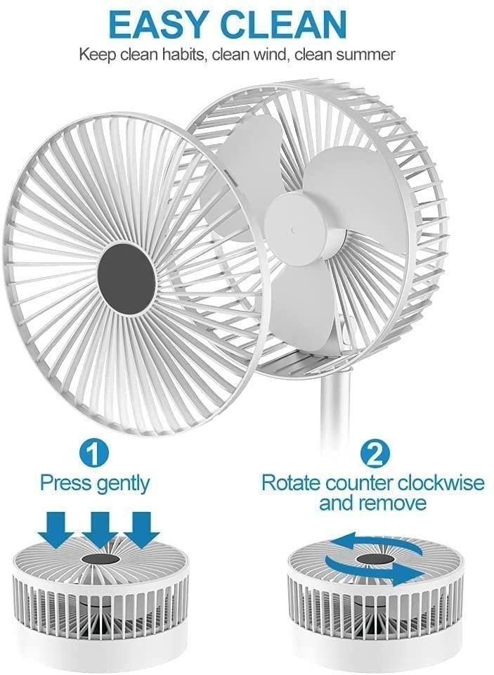 POWERFUL RECHARGEABLE HIGH SPEED TABLE DESK FAN™ – Portable USB Cooling Fan for Home & Office (Lightweight & Compact Design) - OwnzoKart