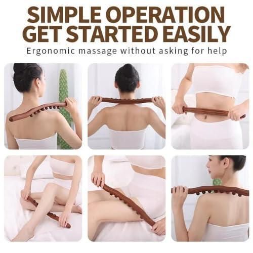 Wooden Massage Stick - Natural Pain Relief Tool for Relaxation and Muscle Relief - OwnzoKart