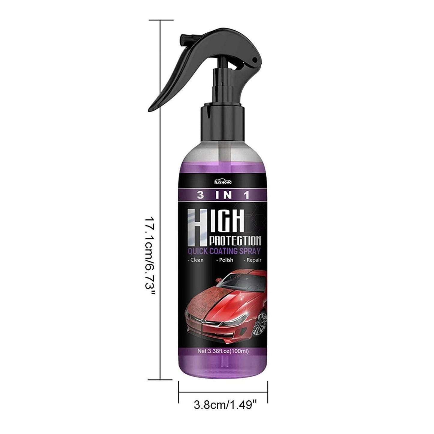 Hydrophobic Polish Nano Coating Agent Car Scratch Spray Cars Polishing for Motorcycles, Boats (Pack of 2) - OwnzoKart