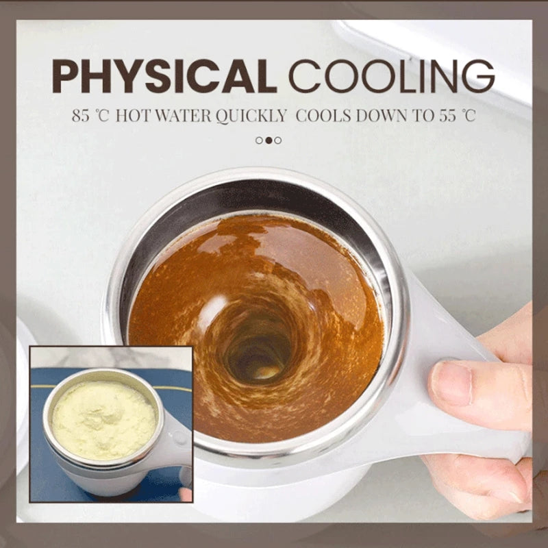 Rechargeable Automatic Self Stirring Coffee Mug | Electric Magnetic Stirring Cup 304 Stainless Steel | Portable Milkshake & Tea Mixing Cup 400ml - OwnzoKart