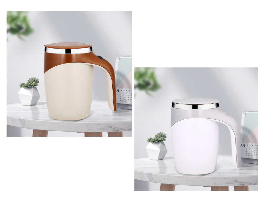 Rechargeable Automatic Self Stirring Coffee Mug | Electric Magnetic Stirring Cup 304 Stainless Steel | Portable Milkshake & Tea Mixing Cup 400ml - OwnzoKart