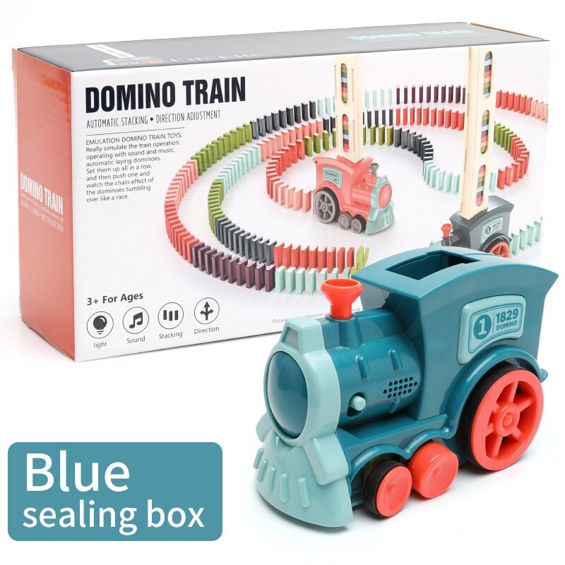 Domino Train Toys Baby Toys Car Puzzle Automatic Release Licensing Electric Building Blocks Train Toy - OwnzoKart
