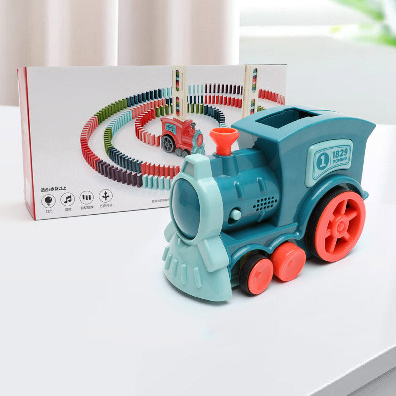 Domino Train Toys Baby Toys Car Puzzle Automatic Release Licensing Electric Building Blocks Train Toy - OwnzoKart