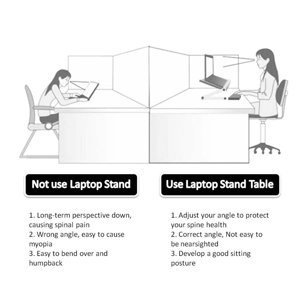 Foldable Laptop Stand Ergonomic Desk Tablet Holder - OwnzoKart