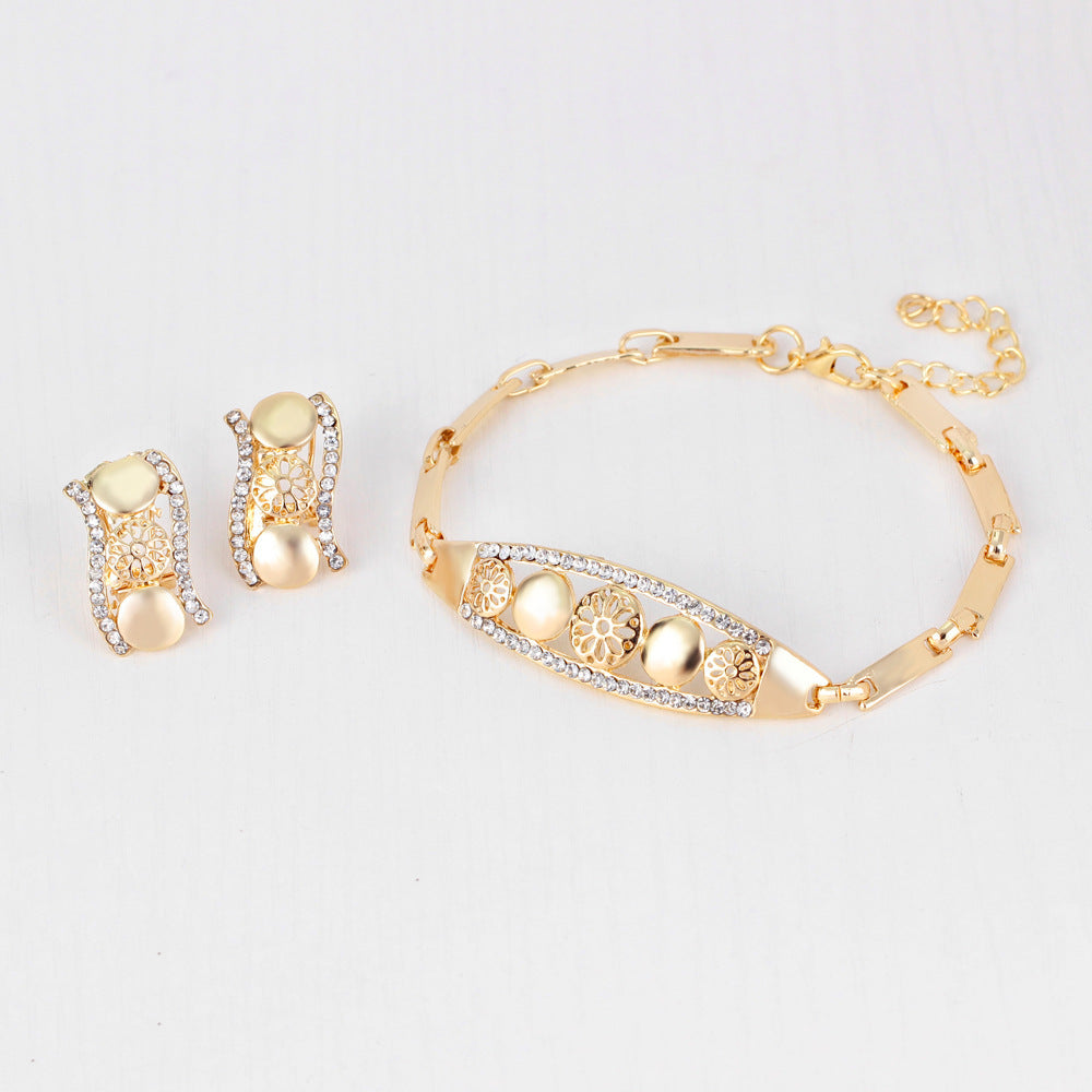 New European And American Exaggerated Jewelry Sets, Women's Bridal Jewelry Four Sets - OwnzoKart