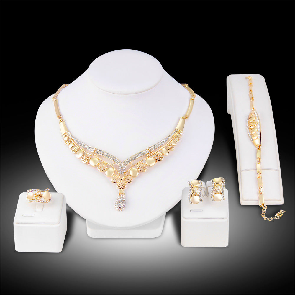 New European And American Exaggerated Jewelry Sets, Women's Bridal Jewelry Four Sets - OwnzoKart