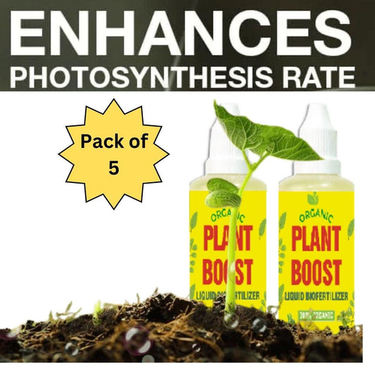 Plant Boost Liquid Biofertilizer for All Crops - Organic Nutrient Solution (Pack of 5) - OwnzoKart