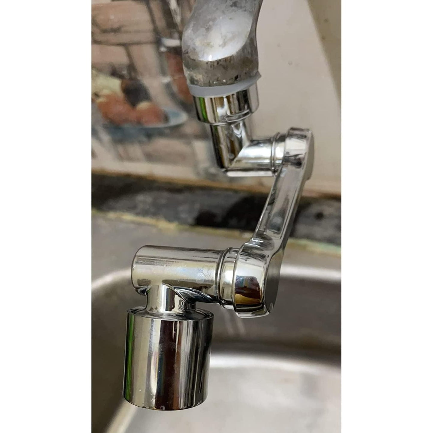 Universal Rotating Faucet Extender Aerator with 2 Water Modes | Large Angle Splash Filter - OwnzoKart