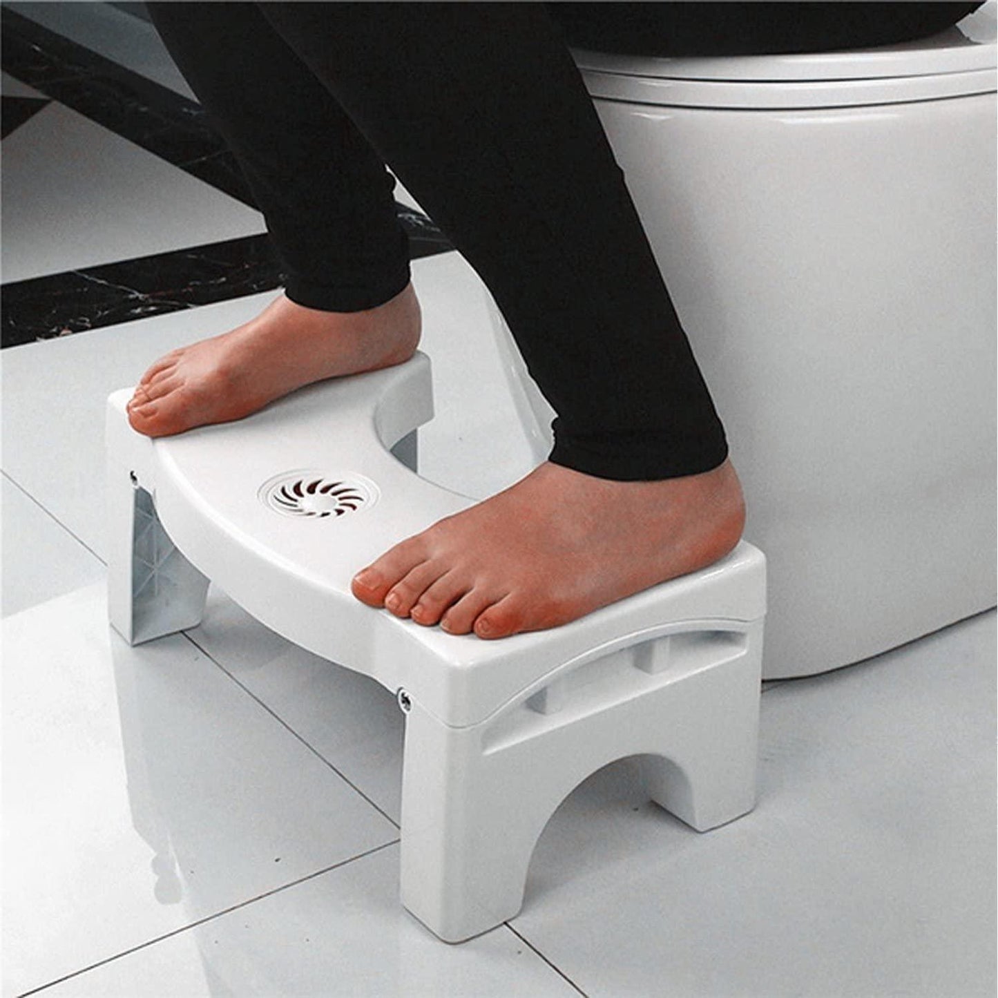 Plastic Foldable Anti-Constipation Potty Training Stool with Air Freshener Slot - OwnzoKart