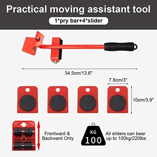Heavy Duty Furniture Lifter & Mover Tool Set with Wheel Pads - OwnzoKart