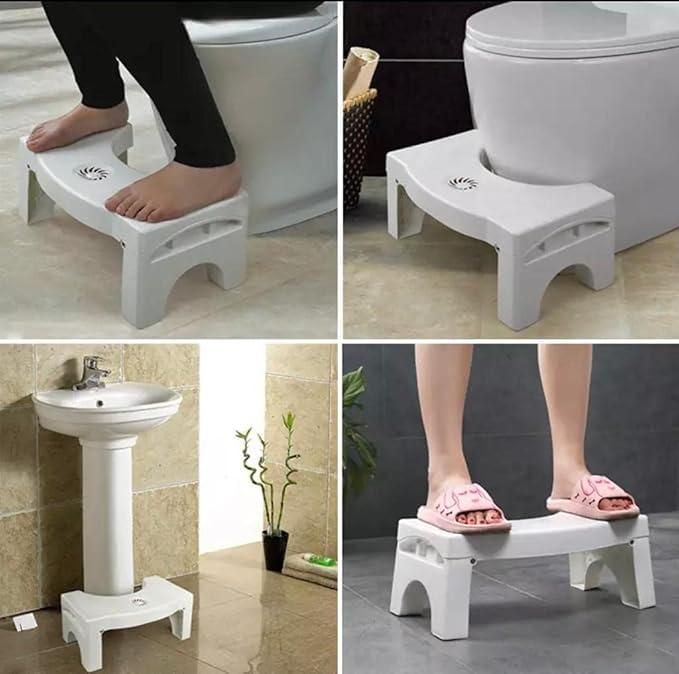 Plastic Foldable Anti-Constipation Potty Training Stool with Air Freshener Slot - OwnzoKart