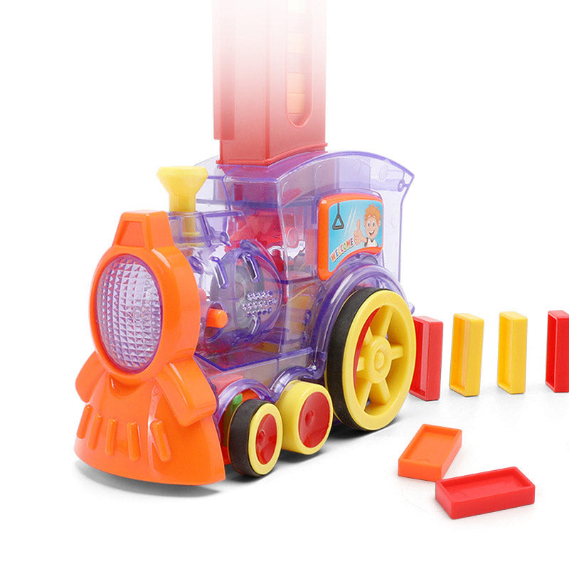 Domino Train Toys Baby Toys Car Puzzle Automatic Release Licensing Electric Building Blocks Train Toy - OwnzoKart
