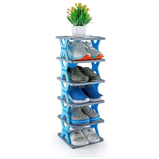 Smart Foldable 5-Layer Shoe Rack - Space-Saving Tier Organizer for Footwear - OwnzoKart
