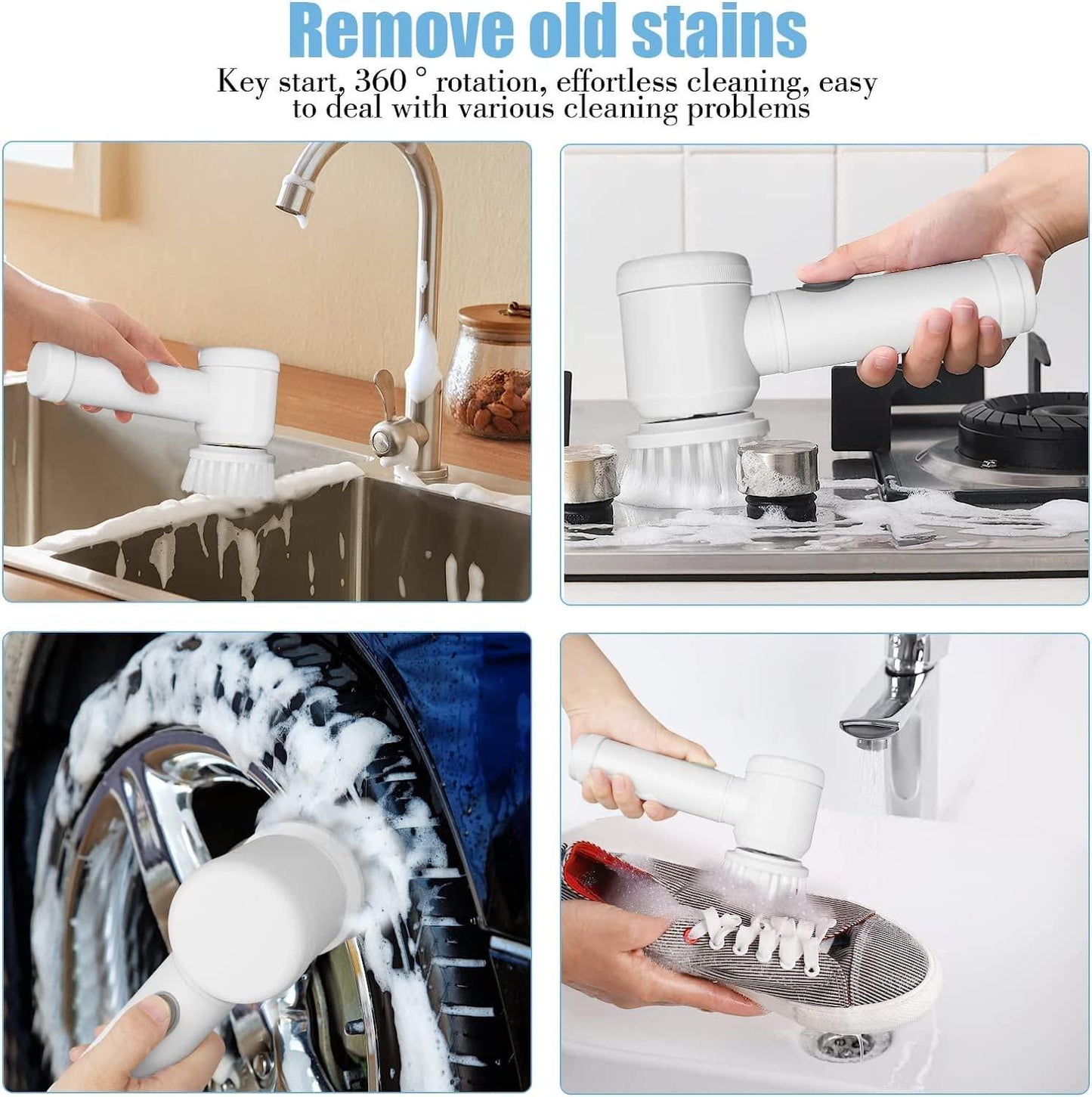 Best Handheld Bathroom Cleaning Brush 5 in 1 - OwnzoKart