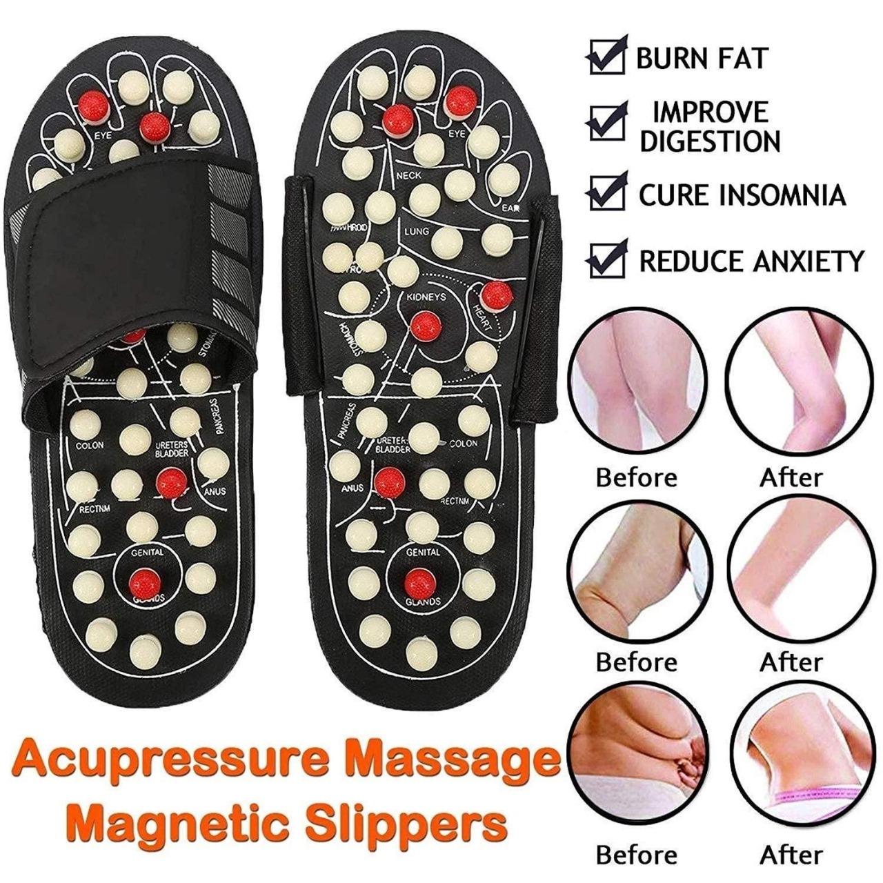 Acupressure and Magnetic Therapy Paduka Slippers for Full Body Blood Circulation For Men and Women - OwnzoKart