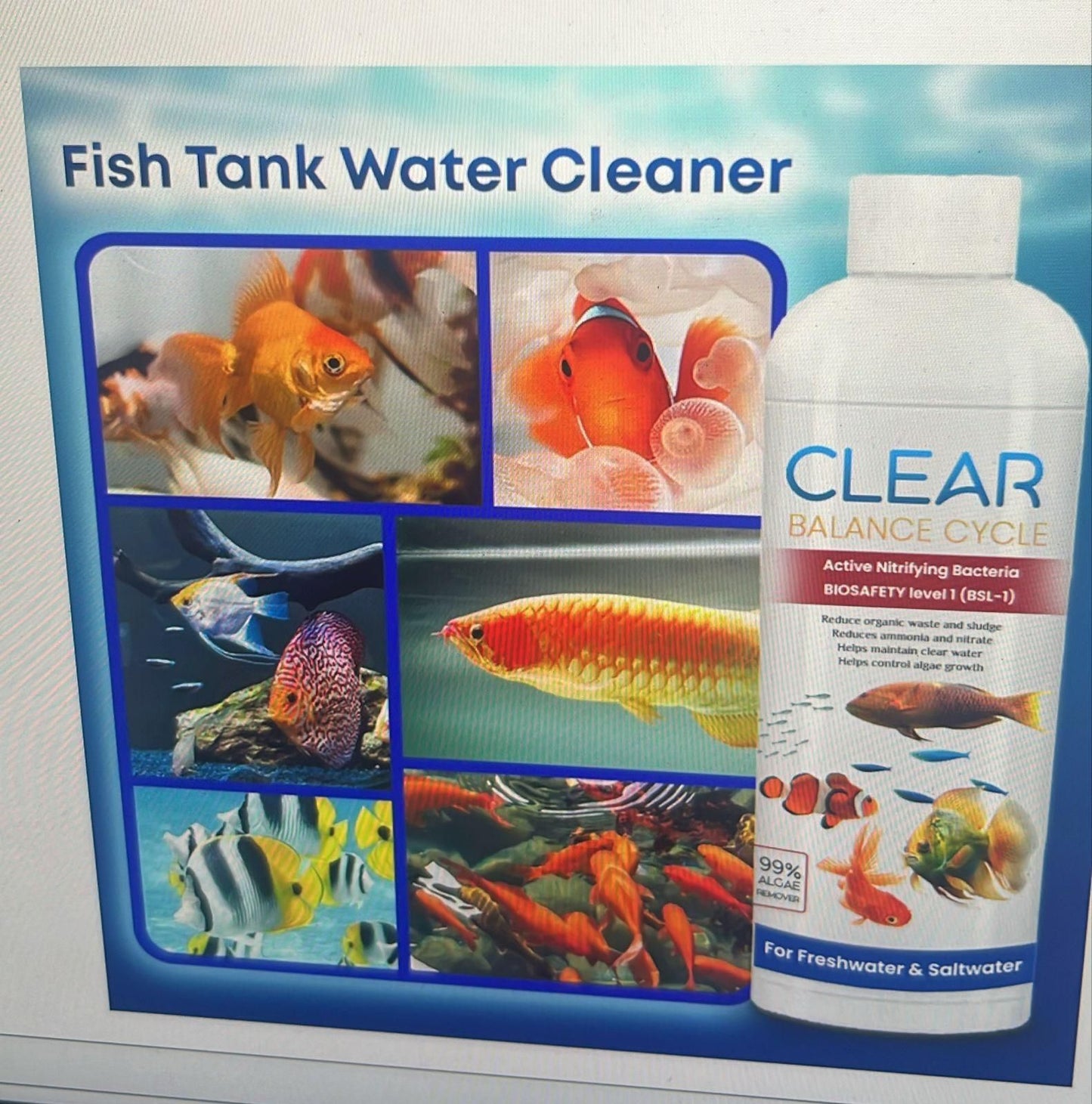 Fish Tank Water Purifier Algae Remover 100ml (Pack of 3) - OwnzoKart