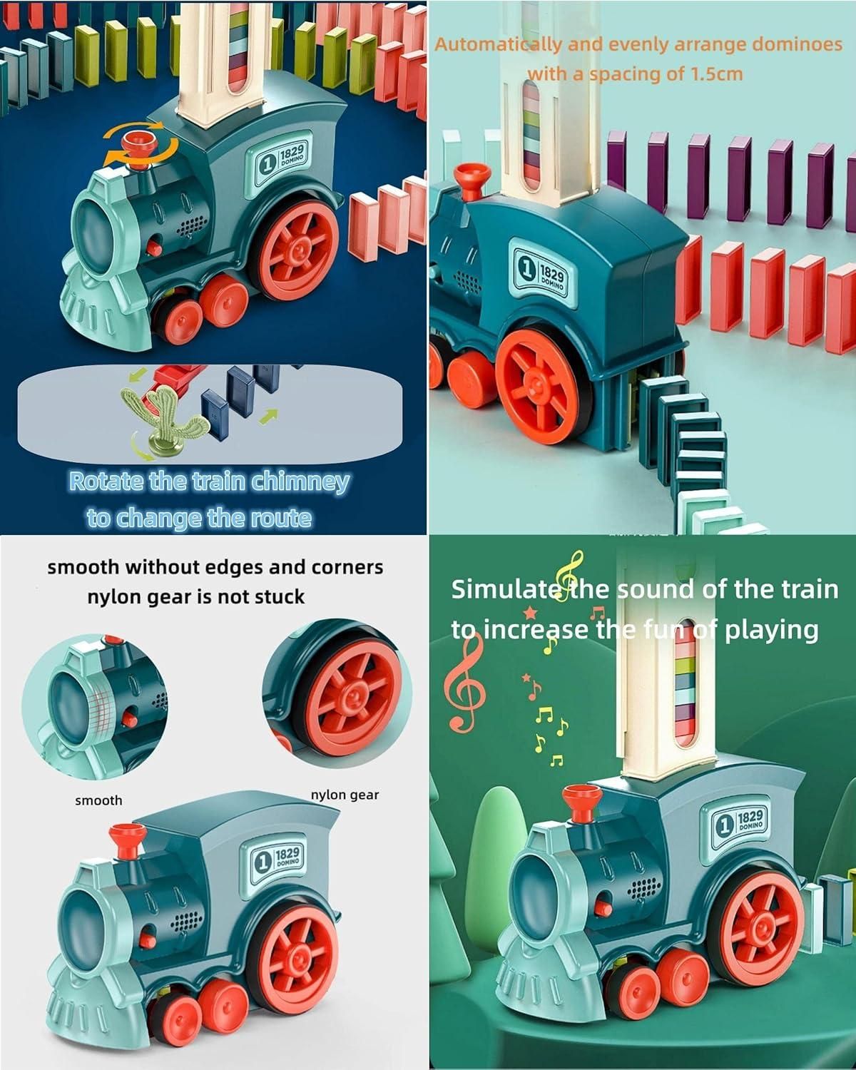 Train Toy Domino Set for Kids BPA Free Plastic with Sound Effects - OwnzoKart