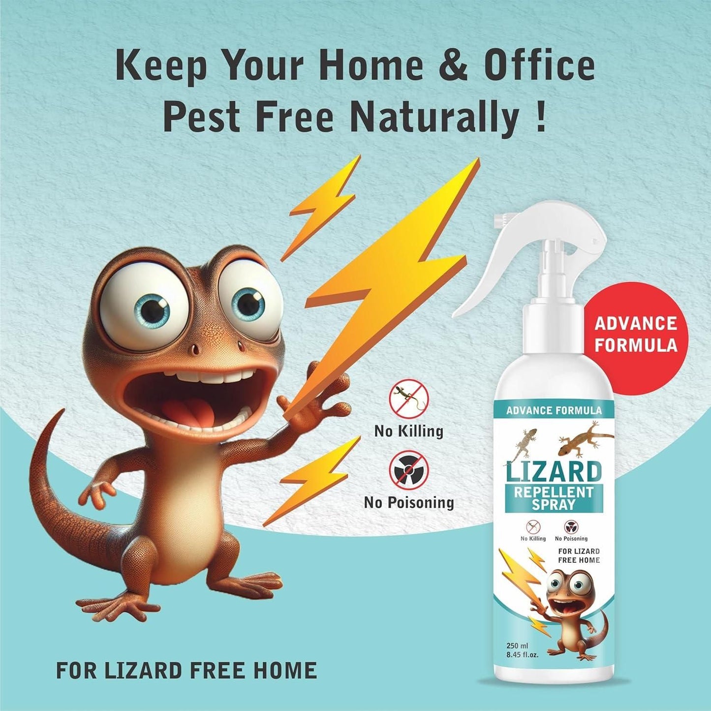 Lizard Repellent for Home Spray Pest Control 250ML (Pack of 2) - OwnzoKart