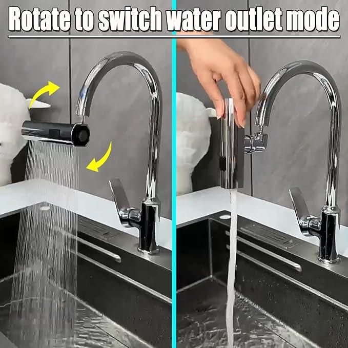 3 in 1 360 Waterfall Kitchen Faucet, Touch Faucet, Extender for Kitchen Sink - OwnzoKart