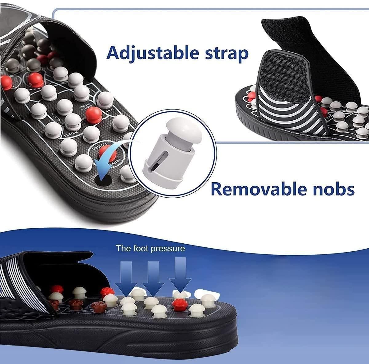 Acupressure and Magnetic Therapy Paduka Slippers for Full Body Blood Circulation For Men and Women - OwnzoKart