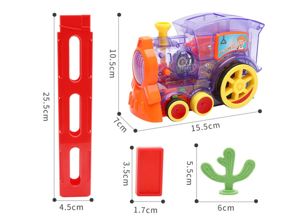 Domino Train Toys Baby Toys Car Puzzle Automatic Release Licensing Electric Building Blocks Train Toy - OwnzoKart