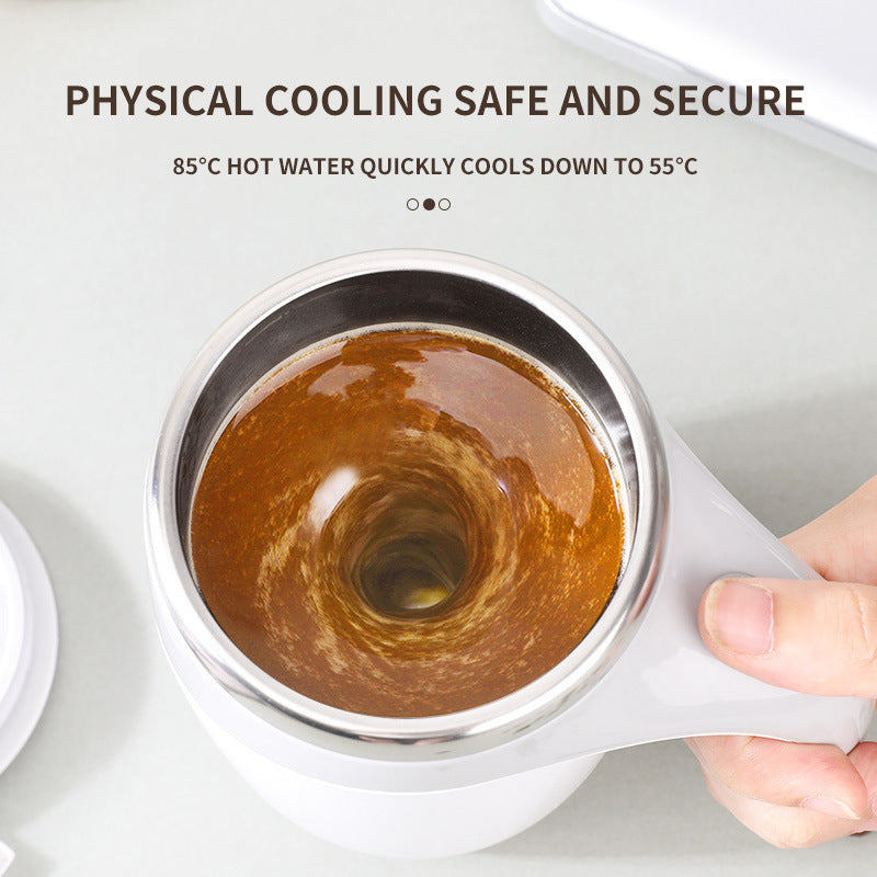 Rechargeable Automatic Self Stirring Coffee Mug | Electric Magnetic Stirring Cup 304 Stainless Steel | Portable Milkshake & Tea Mixing Cup 400ml - OwnzoKart