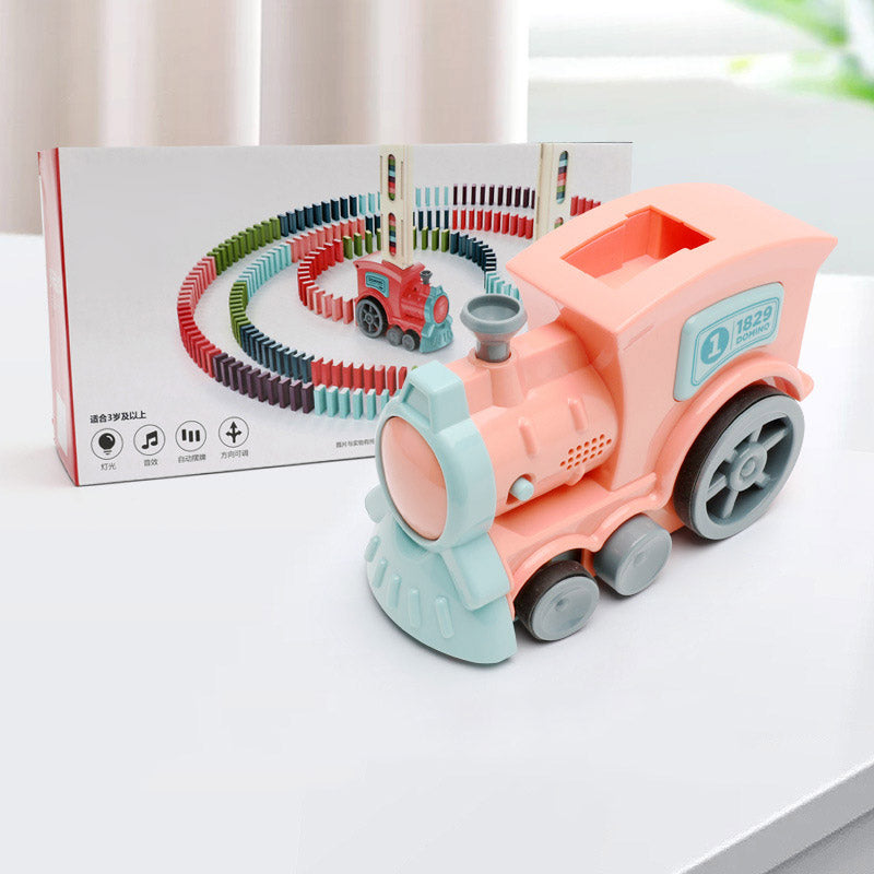 Domino Train Toys Baby Toys Car Puzzle Automatic Release Licensing Electric Building Blocks Train Toy - OwnzoKart