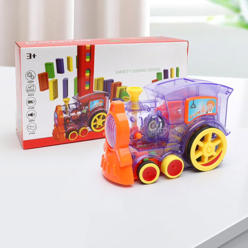Domino Train Toys Baby Toys Car Puzzle Automatic Release Licensing Electric Building Blocks Train Toy - OwnzoKart