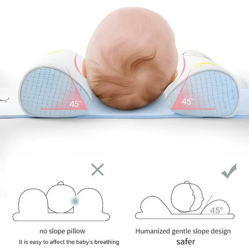 Adustable Baby Head Shaping Pillow™ for Newborn | Cotton Neck Support Pillow | Doctor-Inspired Baby Pillow for Peaceful Sleep - OwnzoKart