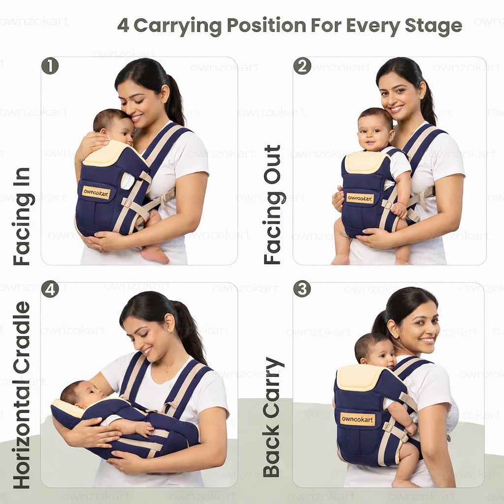 Baby Carrier™ – Ergonomic, Safe & Comfortable for Newborn to Toddler - OwnzoKart