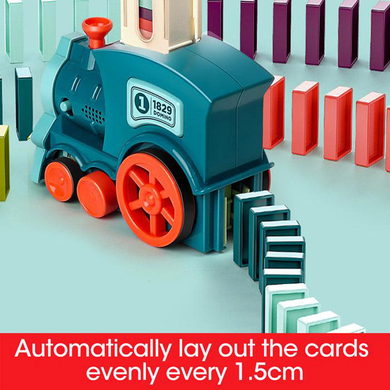 Domino Train Toys Baby Toys Car Puzzle Automatic Release Licensing Electric Building Blocks Train Toy - OwnzoKart